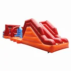 Obstacle Course 15 X 3.2 X 2.4 M High Quality Kids Inflatable Bouncy Assault Obstacle Course