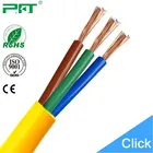 Factory best price black or yellow color RVV 3 cores Copper electric wire, electrical cable