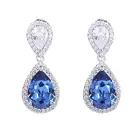92615 xuping factory China trend big stone stud earring made with crystals from Swarovski