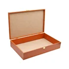 Custom luxury mdf wooden packaging boxes with golden lock