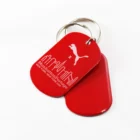 Screen printing yellow metal key chain for promotional accessories