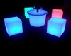 Waterproof plastic outdoor use lighting led glowing cube chair table with remote control