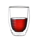 mouth-blown double wall glass tea cup coffee mug