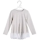 Hot sale wholesale kids clothing baby girl plain long sleeves t-shirts