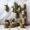 Nature Green Bamboo Vase For Lkebana And Flower Arrangement