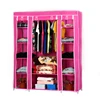 FACTORY OUTLET Simple practical wardrobe Fashion style non-woven fabric cabinet Easy assemble portable folding wardrobe