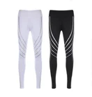 High Waist Stripe Elastic Active Wear Leggings Yoga Pants Womens Leggins