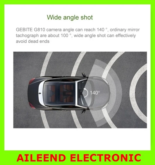 G810 2.4" 140 Degree Wide Angle Full HD 1080P Car DVR Camera Recorder Motion Detection 5MP camera