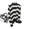 Manufacturer Spring Women's Sweater Classic Black & White Stripes Pullover Loose Blouses Top Wholesale YL1183