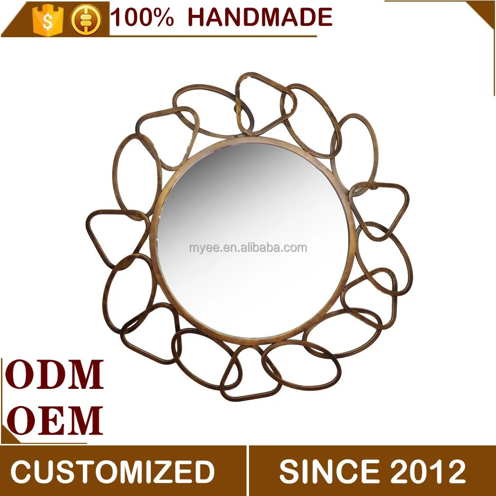 round framed flower wall decor