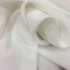 White 100%Pure Silk Crepe De Chine Fabric for Dresses