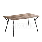 Dining Furniture Industrial Style Wooden Kitchen Restaurant Chairs with Metal Legs