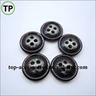 Four holes imitation plastic/resin horn button for men's coat