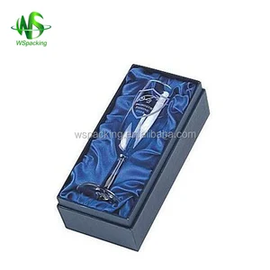 luxury black matte paper gift box for wine champagne glass cup