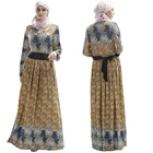 Arabic Islamic Abaya Dress Long Sleeve Dubai Dress