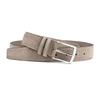 High grade suede waist leather belt top sale durable men designer belt soft silver alloy buckle calf leather belt