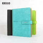 2019 pu leather notebook organizer paper A5 ring binder note book business personal diary day planner, calendar refill