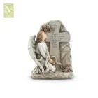 10.5 inch Kneeling Garden Angel with Cross