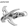 Multifunctional Climbing Hook Stainless Steel Survival Magnetic Folding Grappling Hook Claw Outdoor Gravity Hook Carabiner