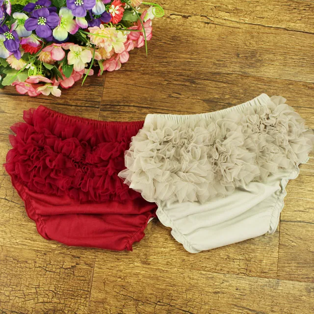 Baby Cotton Bloomers Ruffled Panties Baby Girls 4 Colors Cute
