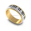 piano music band rings stainless steel music ring men and women ring