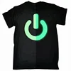 100% Cotton Jersey Short Sleeve Glow In The Dark On Switch Tee Night Party Luminous T Shirt