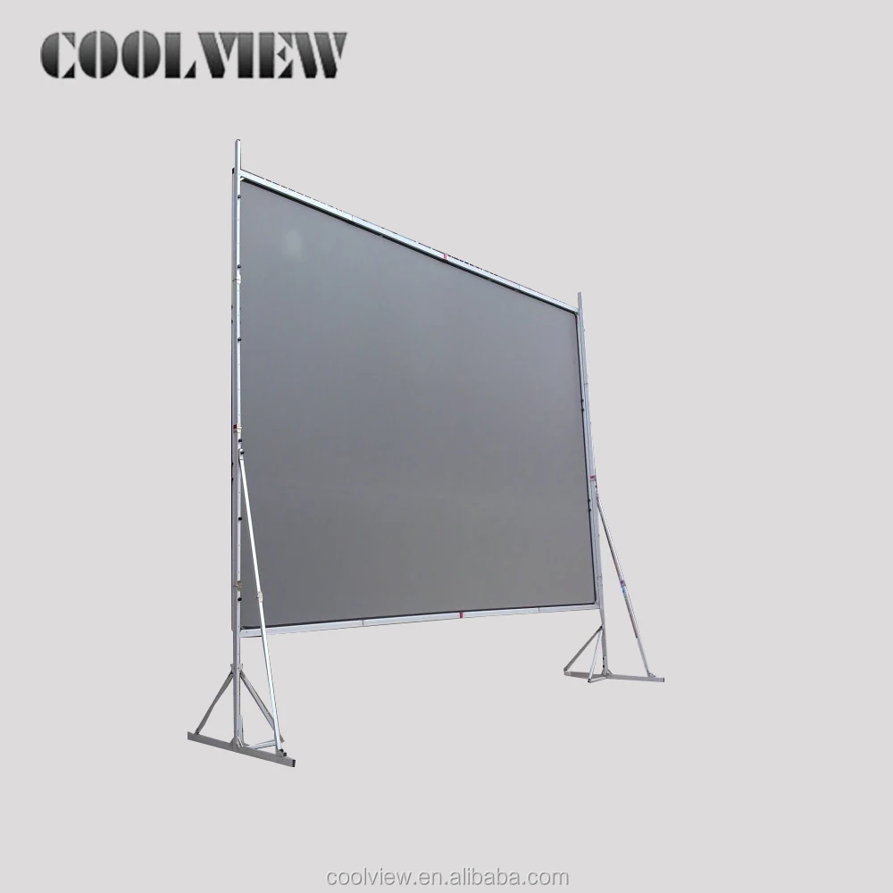 200 pulgadas plegable rápido gran marco de proyección al aire libre rápido doble trasero rápido plegable para proyector pantalla de proyección con cortinas