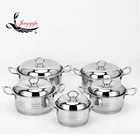 10PCS kitchen item apple casserole pot set steel cookware