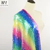 Nanyee Textile 2019 New Trend 9mm Ombre Colorful Transfer Print Sequin Fabric