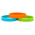 Custom logo rubber silicone wristbands luminous silicone power energy bracelet