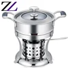 Portable chaffing dish keep food warm disposable restaurant table small multi cooker food warmer divided hot mini fondue pot