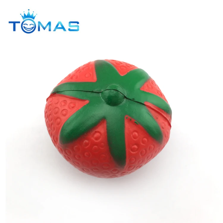 eco-friendly funny toys strawberry shaped antistress ball out
