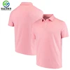 Men's Pink Polyester Spandex Blending Super Dry Moisture Wicking Golf Polo Shirt Big And Tall Size Plus Size Shenzhen Factory