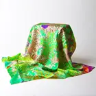 Digital printed silk twill scarf logo silk scarves
