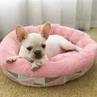 china factory cheap wholesale Pink Luxury Cotton Soft Pet Dog Bed