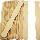 Fan Craft Hot Sale Wooden Wavy Fan Handles Wedding Craft Sticks