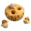 Funny Burrow Squeaky Hide Seek Plush bee Toy for Dog