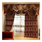 china wholesale luxury home textiles ready-made fancy sun shade american jacquard window curtain