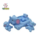 Toys Baby Baby Toy Set 2019 Hot Selling Custom Cute Vinyl Plastic Manufacture Blue Elephant Family Toys Set For Baby