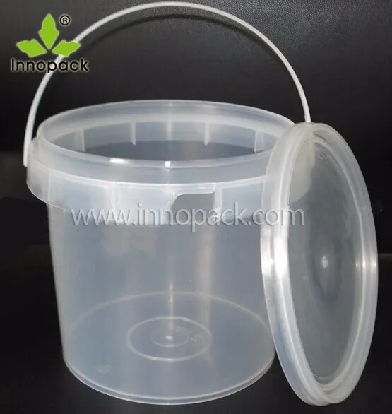 1 gallon food grade plastic clear drum bucket 1 gallon bucket, View 1