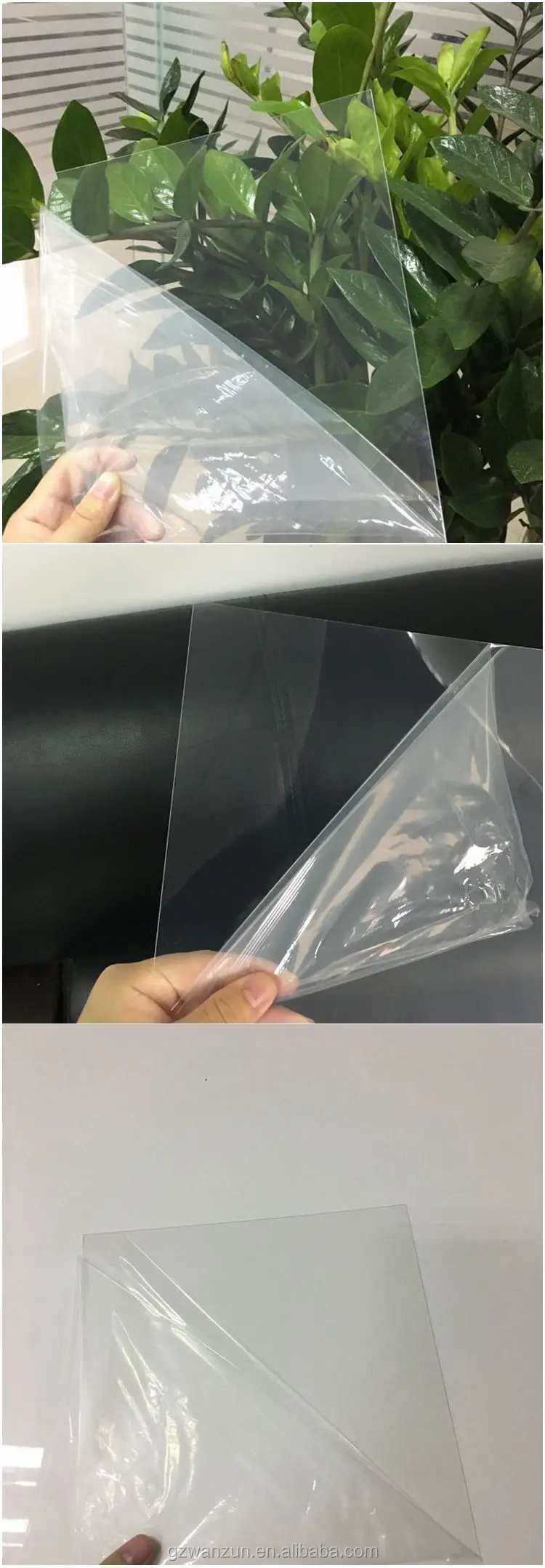 Clear Self Adhesive Pvc Sheet For Screen Printing With Pe Protective