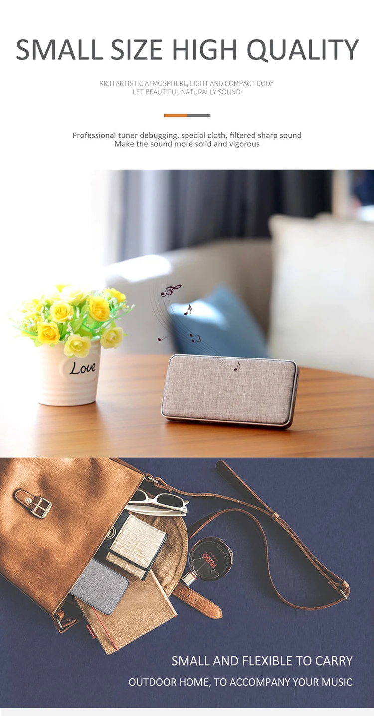 BMQ new portable mini fabric mobile power subwoofer wireless bluetooth speaker - ANKUX.COM