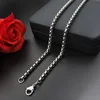 XL009 Custom Jewelry Stainless Steel Choker Necklace For Men, 2.5-4MM Square Pearl Chain Necklaces