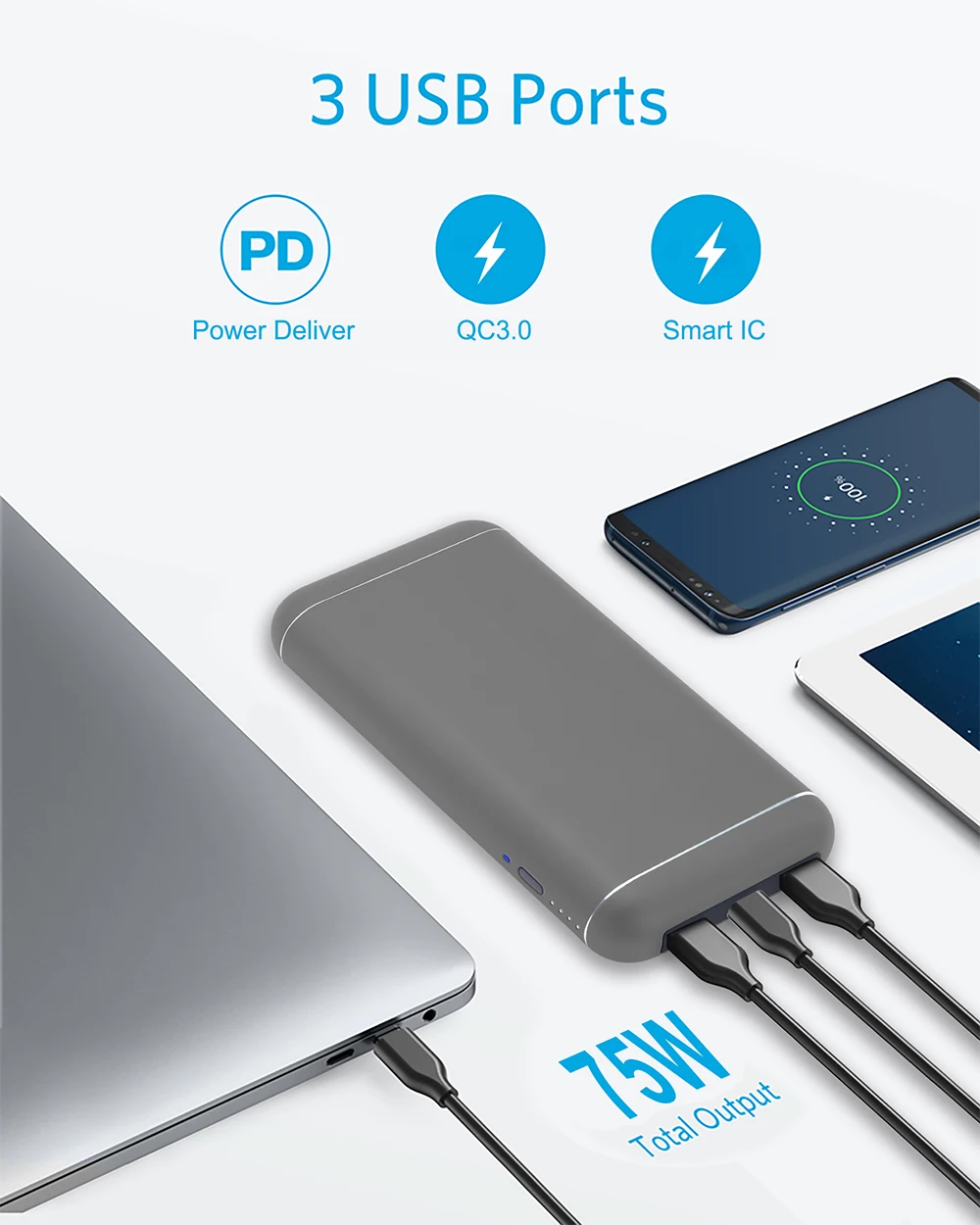 HUB Unique Design 20000mAh Fast Charging Laptop Power Bank - ANKUX.COM