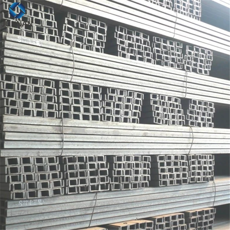 SS400 JIS standard H iron beam/ H steel/ channel steel U type metal building material 75x40x4x7mm weight chart and price