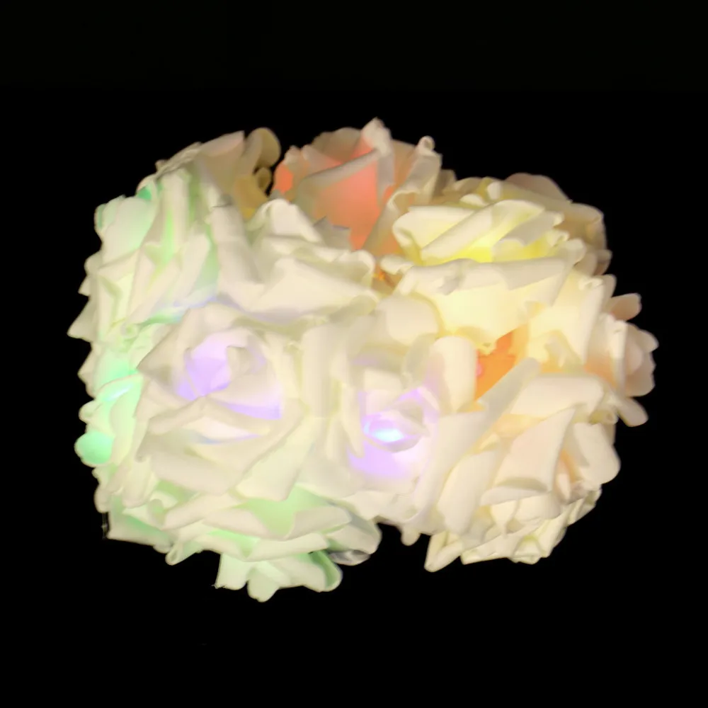 Fashion Holiday Lighting 20 LED Novelty Rose Flower Fairy String Lights Wedding Garden Party Christmas Decoration hot selling