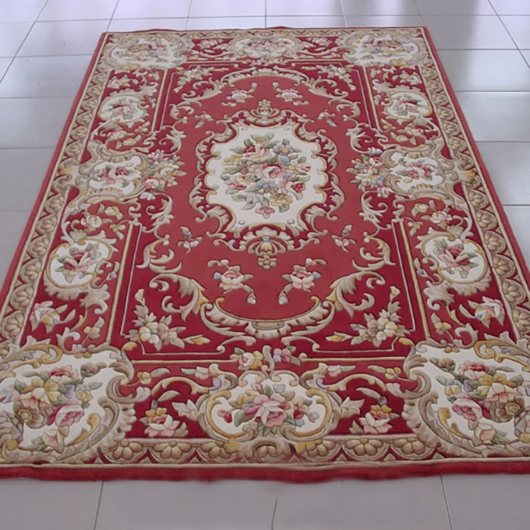 Merika Luxury Chinese Carved Wool Customized Pattern And Size Living Room Handmade Rug