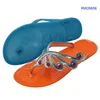 RW26656 RW26657 Latest nice design flip flops jelly slippers plastic sandals