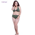 5XL large size big boobs cup breast pad sexy large swimwear bikini set for women