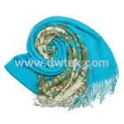 Cashmere brand floral printed lady large pashmina scarf